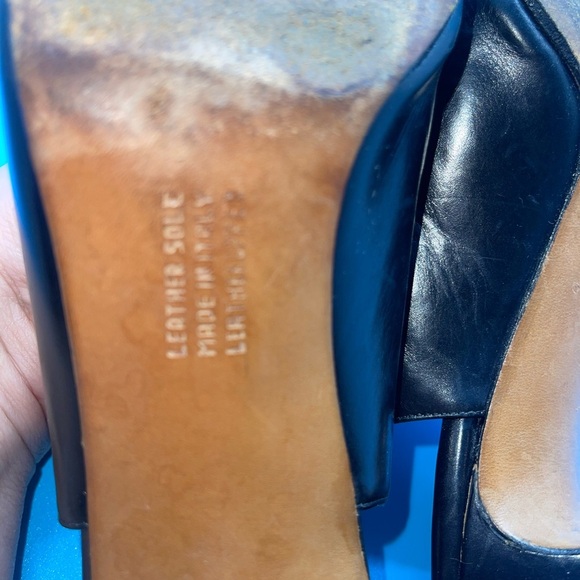 Vintage Salvatore Ferragamo Black Slingback Heels - Picture 10 of 10